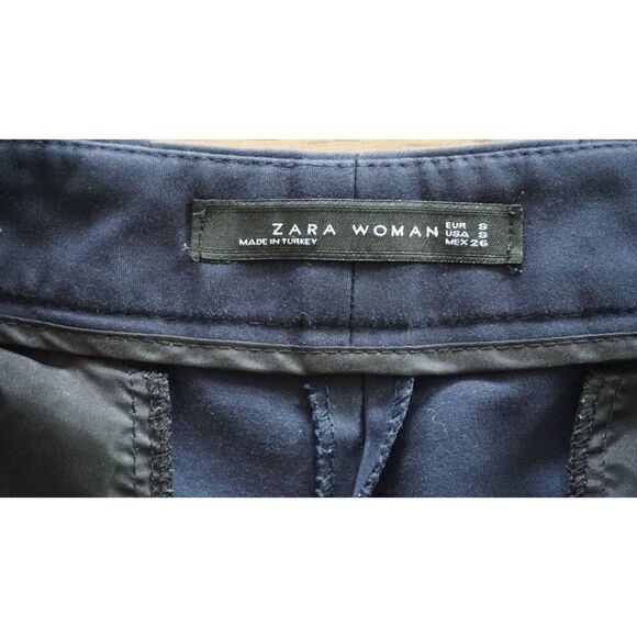 Zara Woman Navy Blue Tapered Pants, Size S - Picture 7 of 15